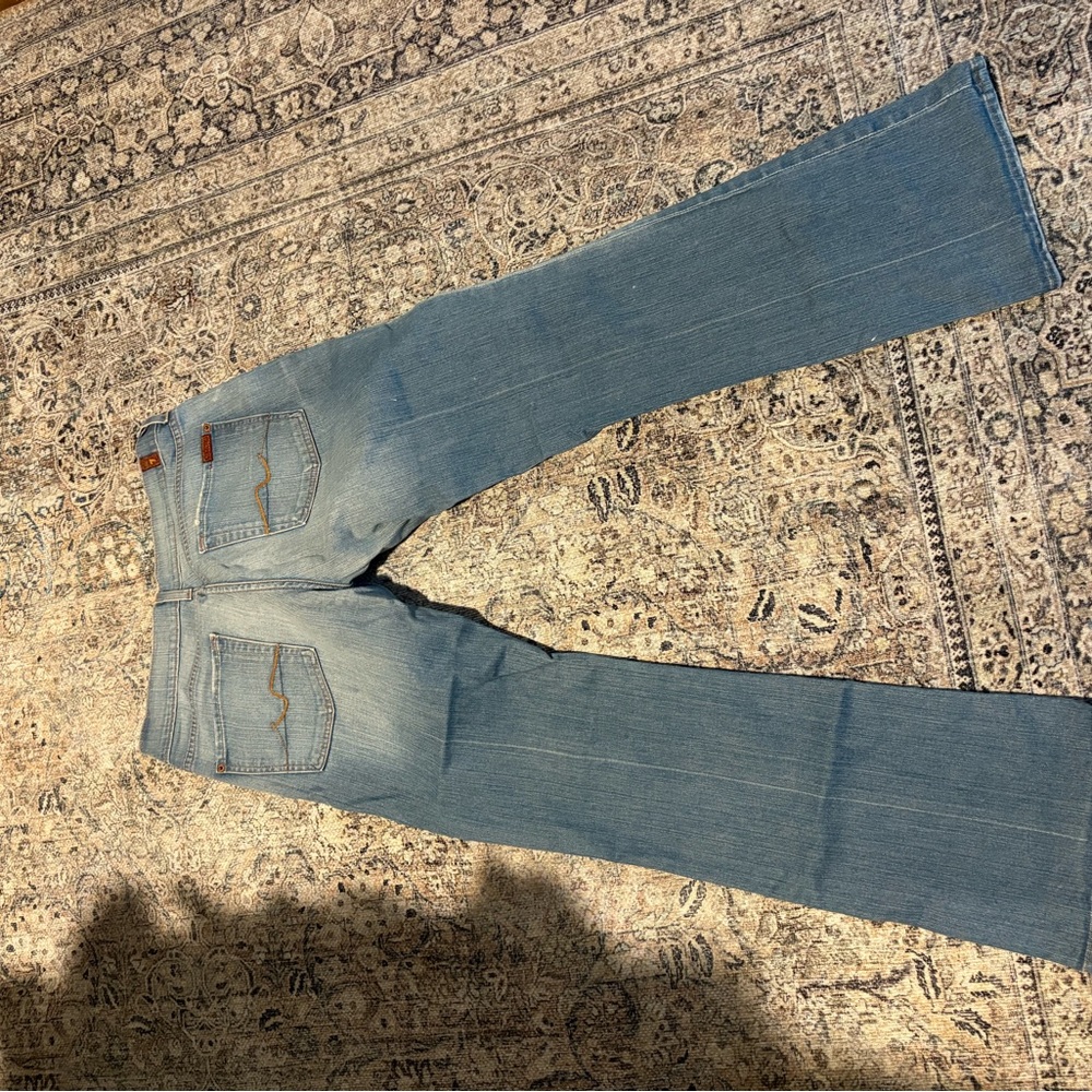 7 For All Mankind Light Blue Boot Cut Jeans